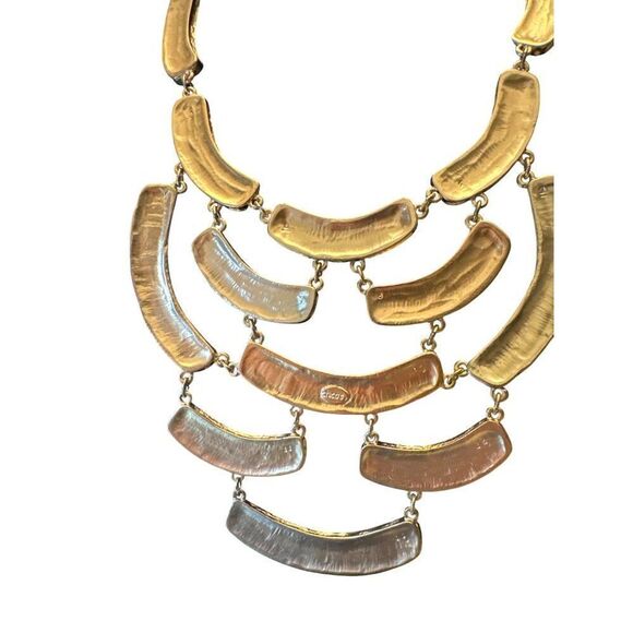 Chicos Wavy Gold-Tone Multi-Strand Statement Necklace For Women - Picture 5 of 5